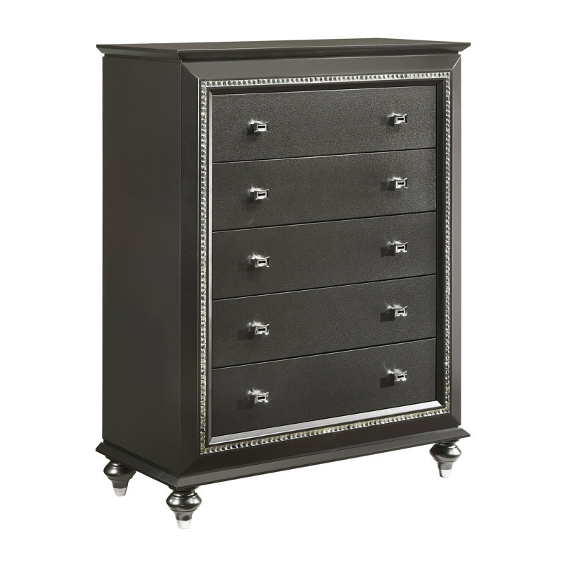 Commode, gris métallique