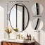 Oval Aluminum Frame Wall Mirror-1524861087