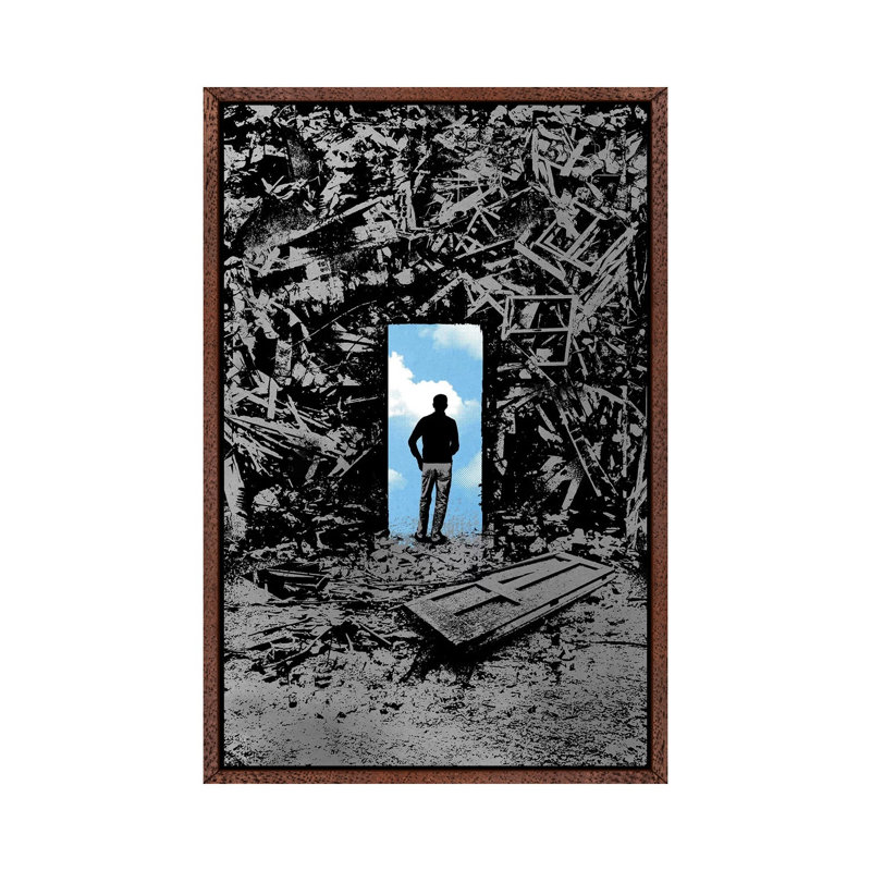 Optimist by Rob Dobi - Print on Canvas, Classic Brown Wood Framed Canvas, 152.5 cm H x 101.5 cm W