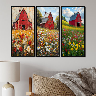 Barnyard In Full Bloom I - Farm Wall Art Collection