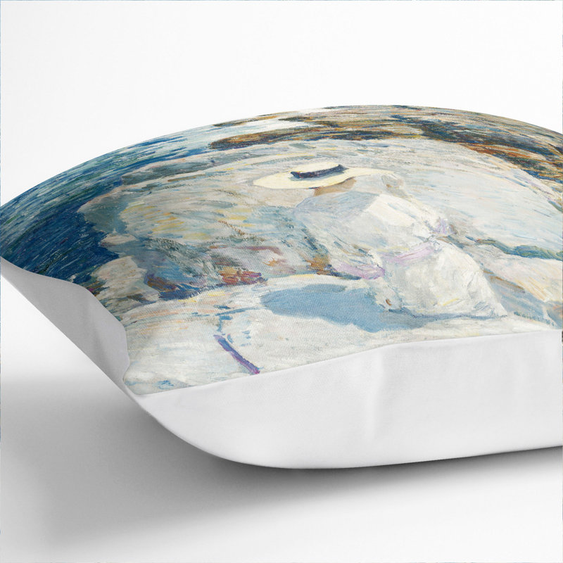 South Ledges in Appledore Scatter Cushion, White, 55cm H x 55cm W x 20cm D