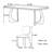Modern simple rectangular rock slab table set-111047413