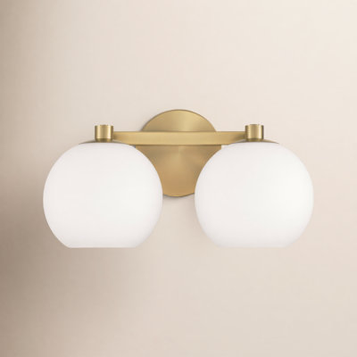 Ansley 2 Light Frosted Dimmable Vanity Light