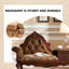 Fauteuil de téléphone de 51,18 po de style américain en bois massif brun