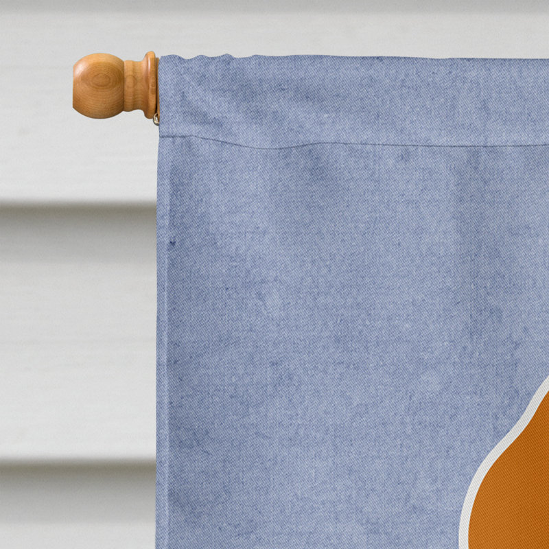Polyester 2 côtés 40 x 28 po welcome drapeau maison, Beagle assis