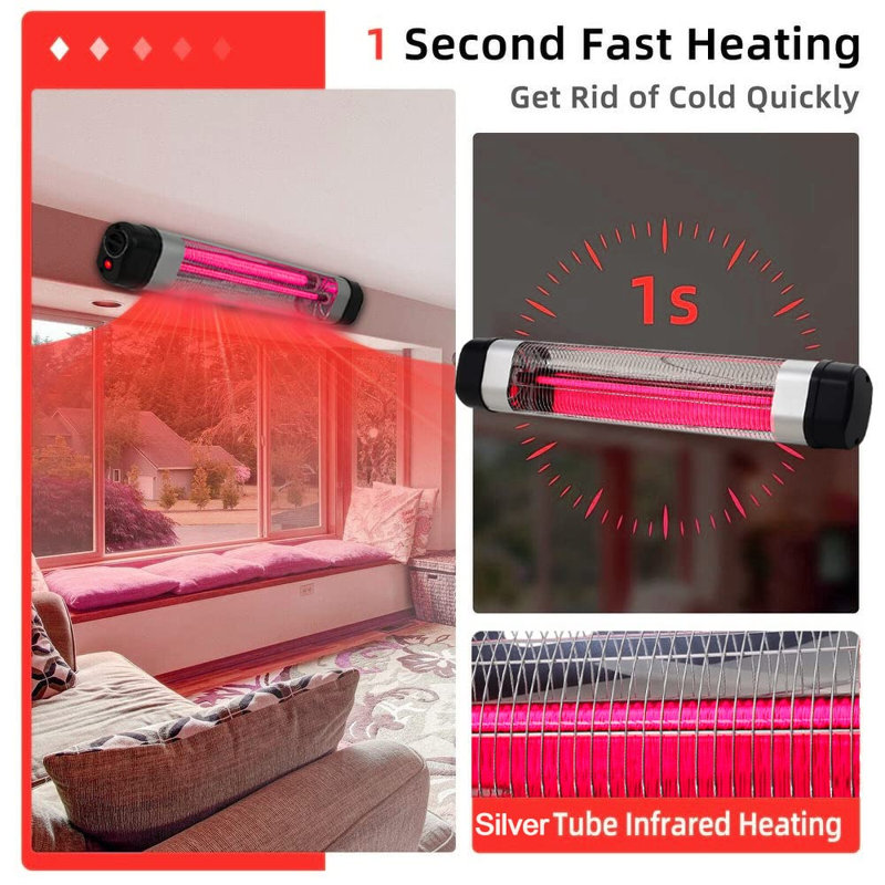 Belfry Heating Deleon Electric Baseboard Space Heater with Adjustable Thermostat