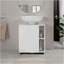 Armoire pour évier sous le comptoir Parade, 1 porte, 5 compartiments ouverts, finition en mélamine, blanc ， N'inclut pas l'évier-61541794