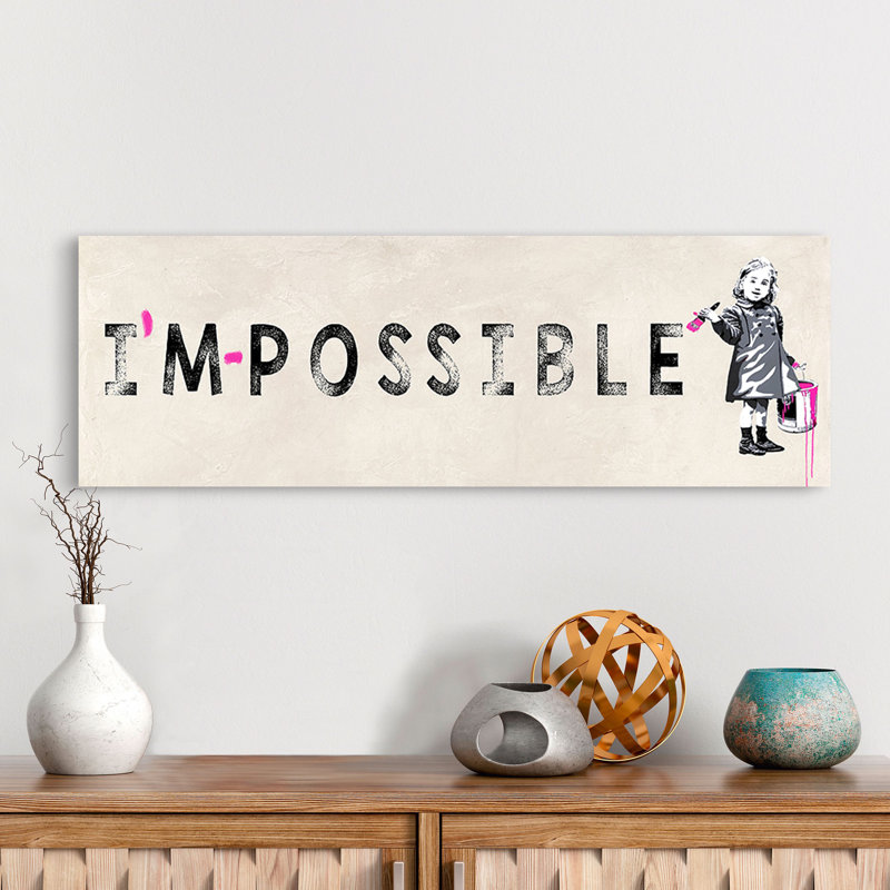 I'm Possible by Masterfunk Collective - No Frame Print on Canvas, 35cm H x 100cm W x 4cm D