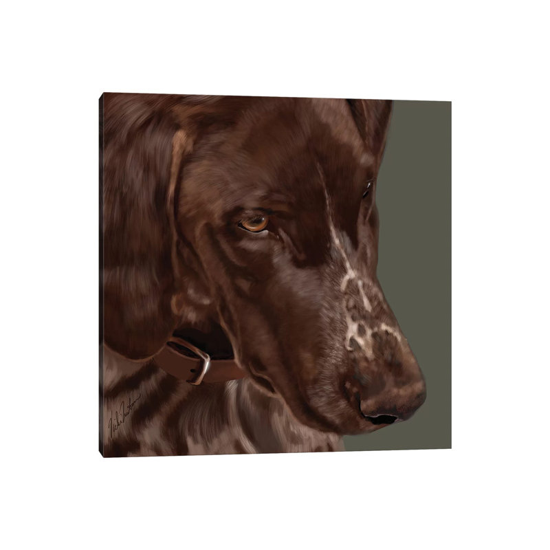 " German Shorthaired Pointer " by Vicki Newton Painting Print, 12" H x 12" W x 0.75" D