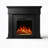 43.3''W Electric Fireplace Mantel, 1500W Wooden Surround Firebox Freestanding for TVs up to 55"-92269001