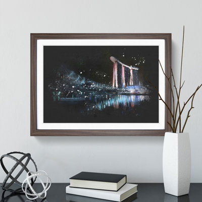 Helix Bridge at Marina Bay in Singapore - Picture Frame Graphic Art