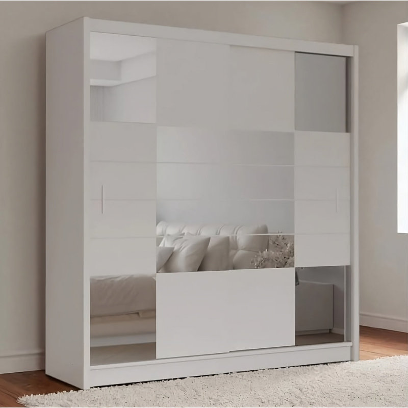 Manufactured Wood Wardrobe, Beige