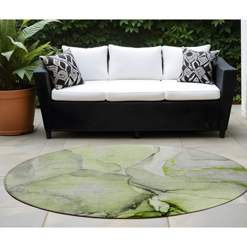 Tapis extérieur rond rond 8 po