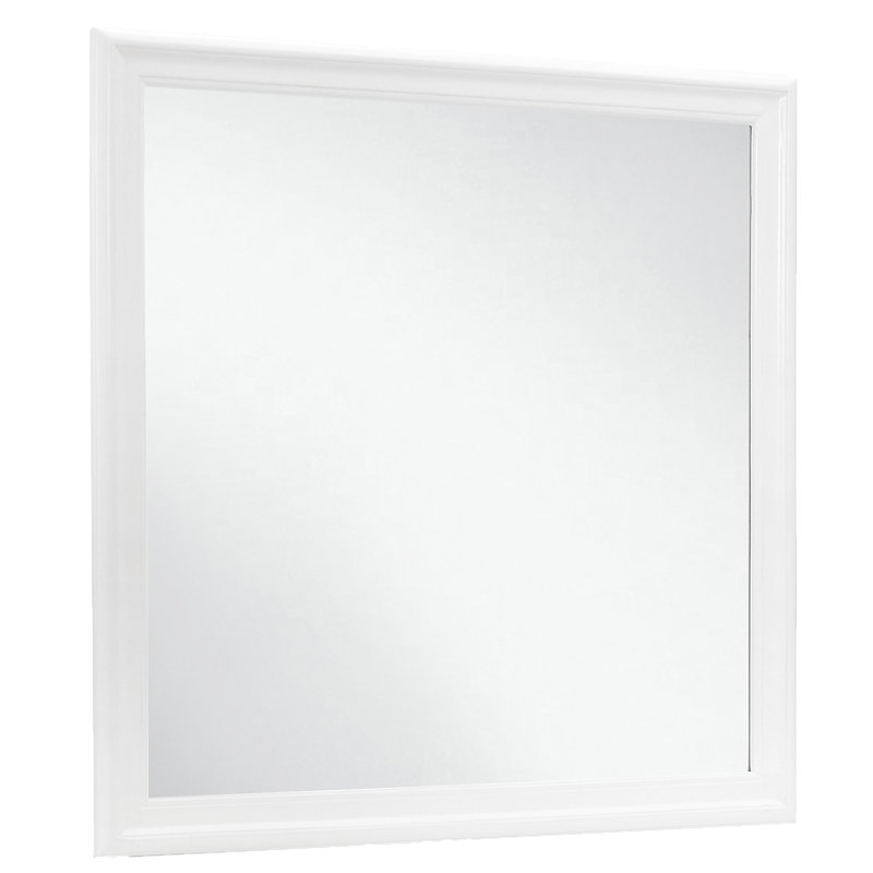 Miroir Charlston blanc (miroir inclus seulement), Blanc