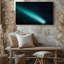 Toile, superbe scène céleste avec une comète vibrante avec un art mural, un noyau turquoise vif et une longue queue éthérée, art mural-1204645162