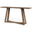 Console en bois massif de 63 pouces avec base en forme de X