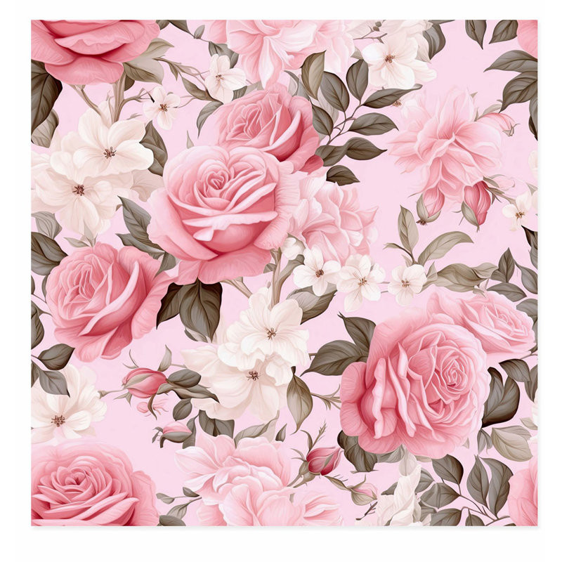 Imprimé floral sans cadre floral, H 18 po x l 18 po