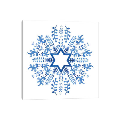 «Indigo Hanukkah II» par Victoria Borges, impression sur toile tendue