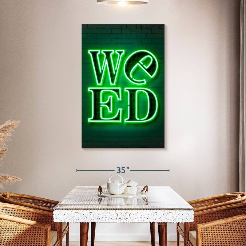 Weed, 48" H x 32" W