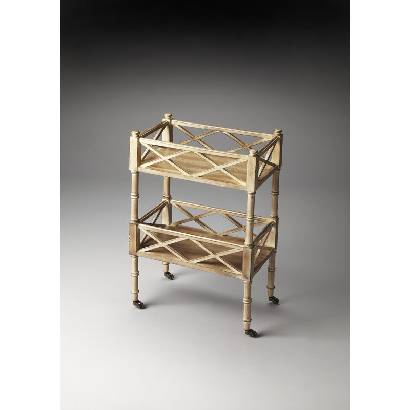 Wood Bar Cart, Driftwood