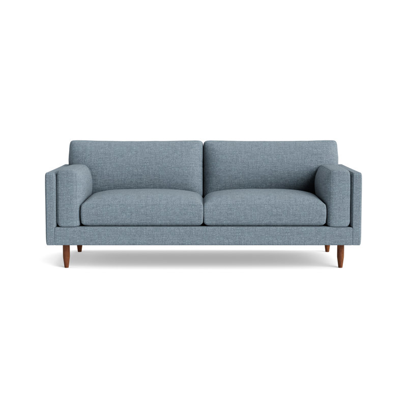 Skinny Fat Loveseat (70"), 85" W, Performance Velvet - Nutmeg