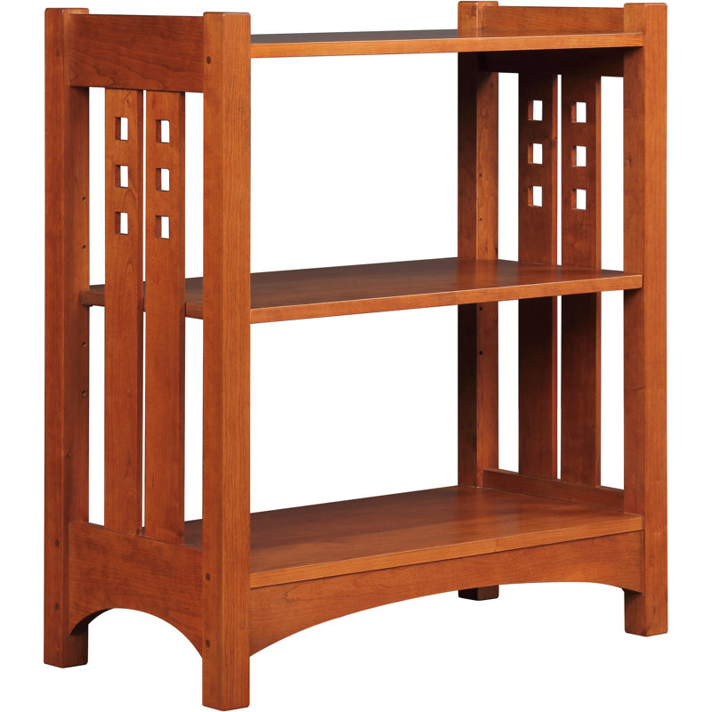 Highlands 34" H x 30" W Solid Wood Etagere Bookcase, Central Valley