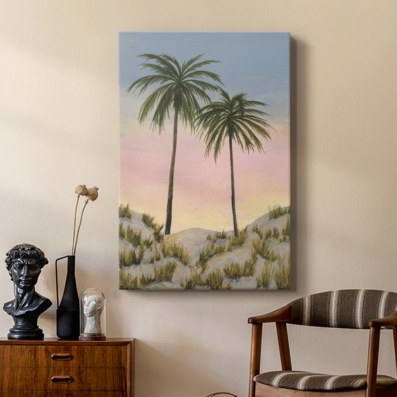 Sunrise Palms I - galerie tendue sur mesure Cavas, H 36 po x l 24 po