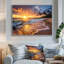 Photo de plage, coucher de soleil, Serenade IX - art mural plage côtière-1238991358-1244302684