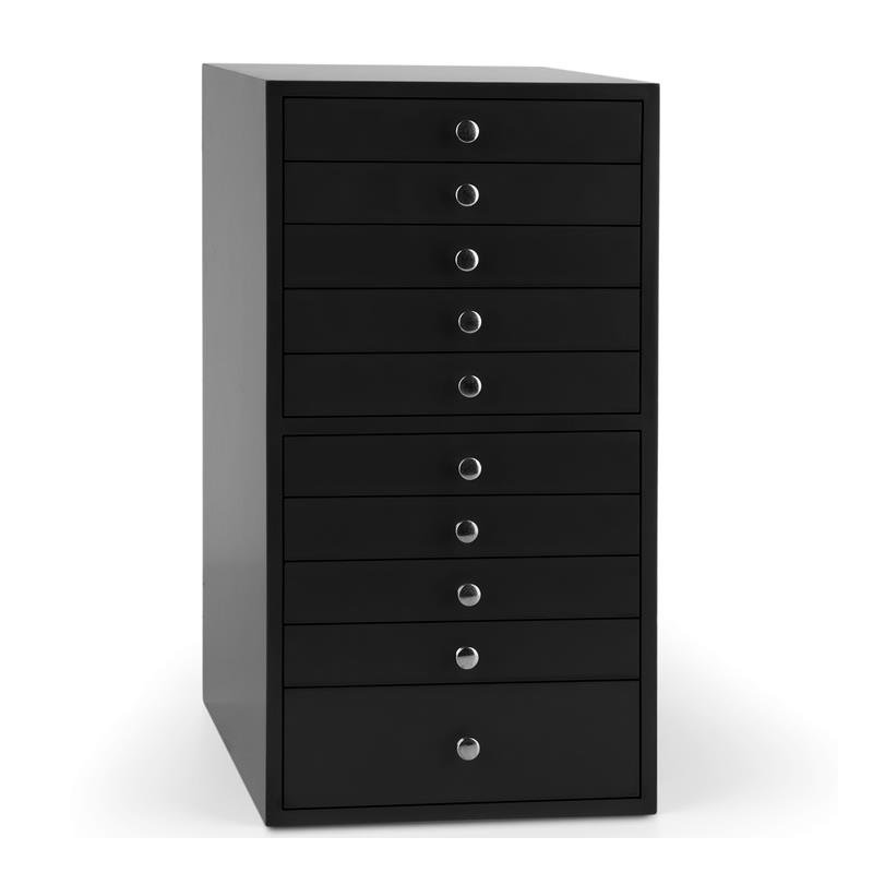 Jewellery Box + Drawers, Black