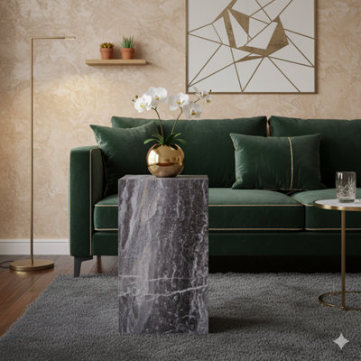 Améliorez votre espace de vie avec cette table basse moderne en panneau de fibres à densité moyenne, aux motifs texturés gris et au design élégant.