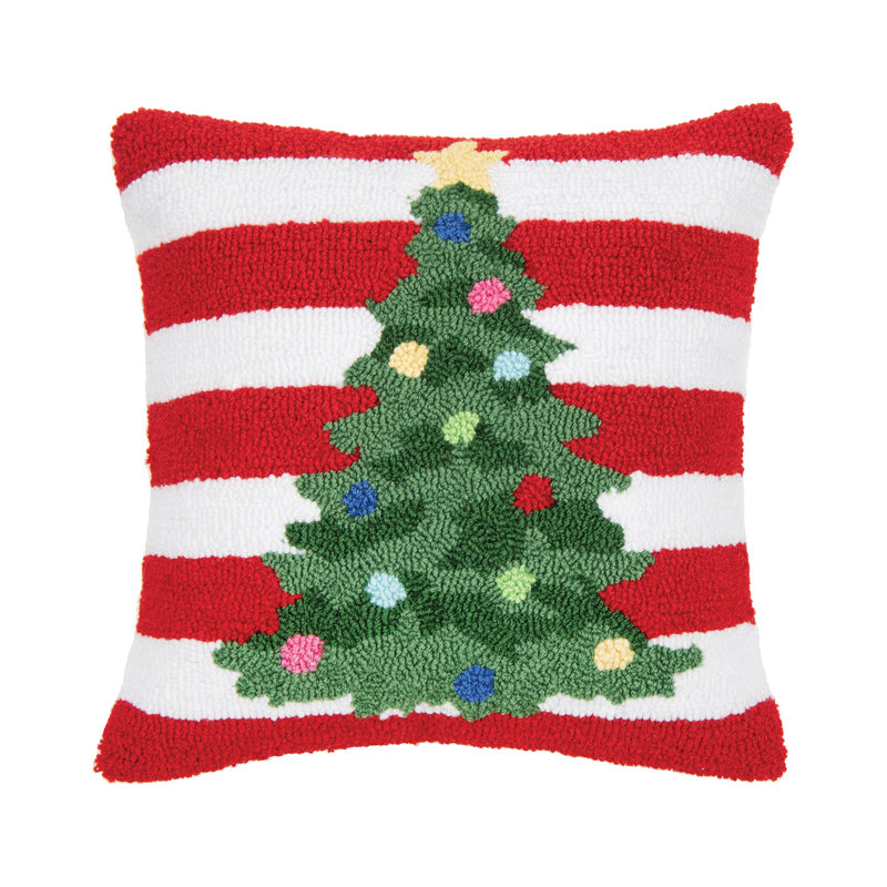  Colorful Tree Hooked Throw Pillow, Colorful Tree