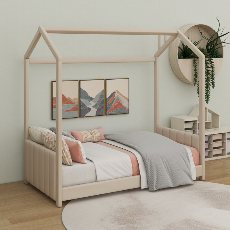 Lit maison, Beige