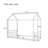 Twin Size Montessori Style Metal Floor Bed Frame, House Shaped Bed With Guardrails For Kids And Toddlers, Easy Assemble, No Slats, White-505393352-505393354