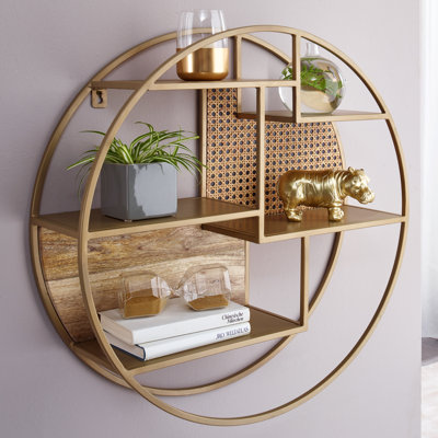 Vanscoy 5 Piece Circle Floating Shelf
