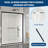 Double Sliding Glass Shower Door, Semi-Frameless Tempered Glass with Matte Black Finish, 56–60"W x 72"H, for Walk-In Bathroom