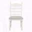 Ensemble de salle à manger à piédestal rétro 5 pièces avec chaises à dossier échelle (blanc cassé)-129203387-129203388-129203390