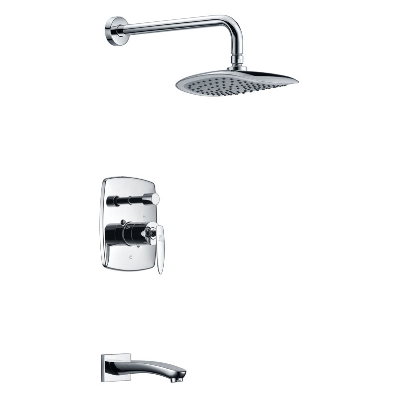 Tempo Tub & Shower Faucet with Rough in-Valve, Polished Chrome