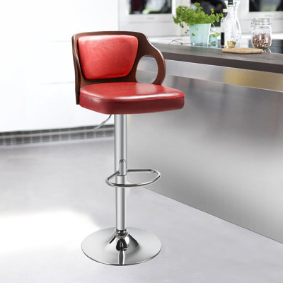 Albinus Swivel Upholstered Adjustable Height Counter Stool