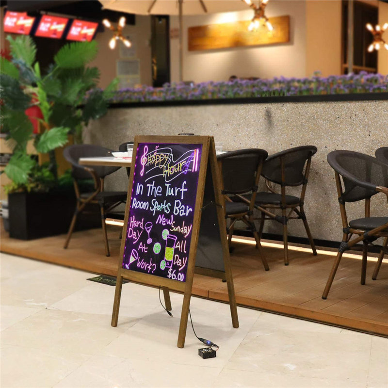 Weybridge Freestanding Glass Reversible Large - 6' - 8' Chalkboard