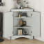Armoire triangulaire moderne gris - tablettes réglables pour une salle de bain tendance avec amplement d'espace de rangement-1643311337