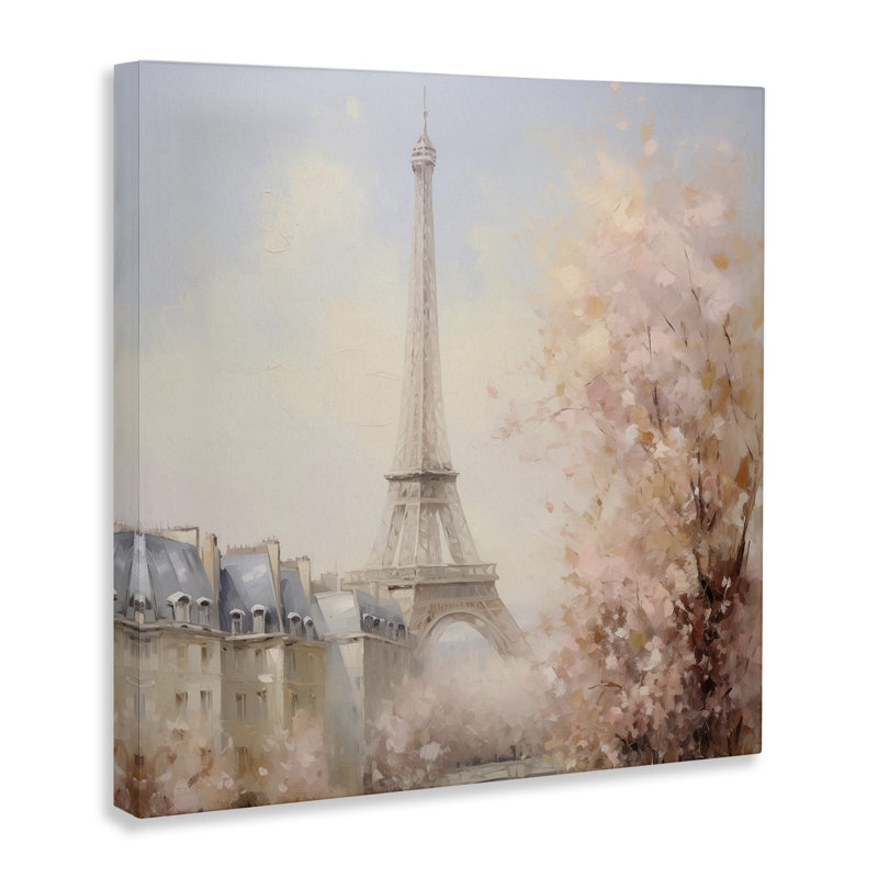 Toile du paysage urbain de la Tour Eiffel parisienne, design par Arlington Prints, H 17 po x l 17 po