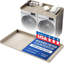 Grande laveuse et sécheuse à poser OfficeSimpli pour comptoir à linge 30 x 58 sur laveuse et sécheuse, solution d'organisation de comptoir de salle de lavage avec patins antidérapants, blanc glacier-113996720-113996716