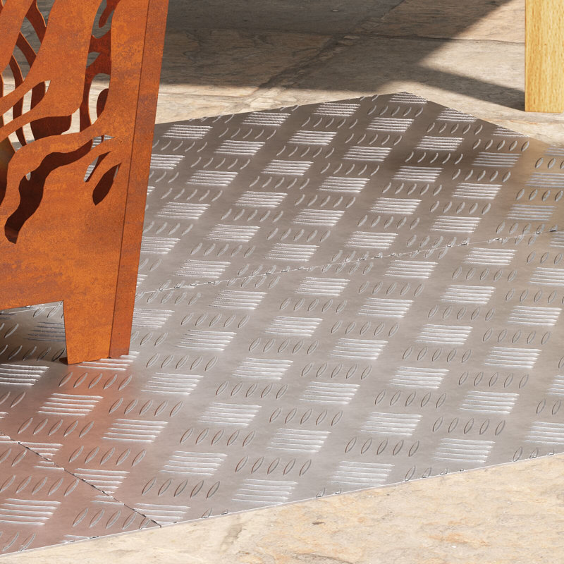 Aluminium Stair Treads Rectangular, Silver, Rectangle 50cm x 80cm