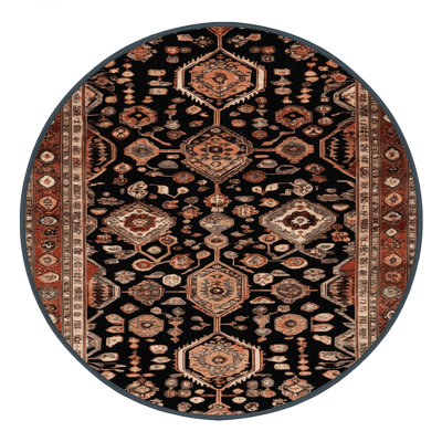 Machine Washable Turkish Brown Area Rug