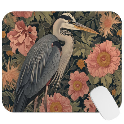 Animals William Morris Bird Pattern VII Cottage Gaming Cute Office Laptop Desk Pad Gift Mat Square Rectangle Non-Slip Mousepad