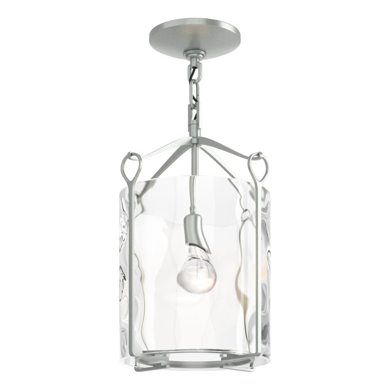 Bow 1 - Light Semi Flush Mount, Water Clear, Vintage Platinum