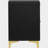 Black and Gold 2-Drawer Rectangular Nightstand-1680929029