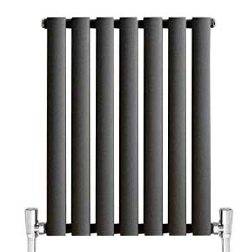 iBathUK Princia Horizontal Single Oval Panel Radiator Angled Valve