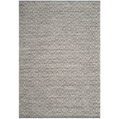 Tapis gris en coton tissé à plat à la main Ivy Hill