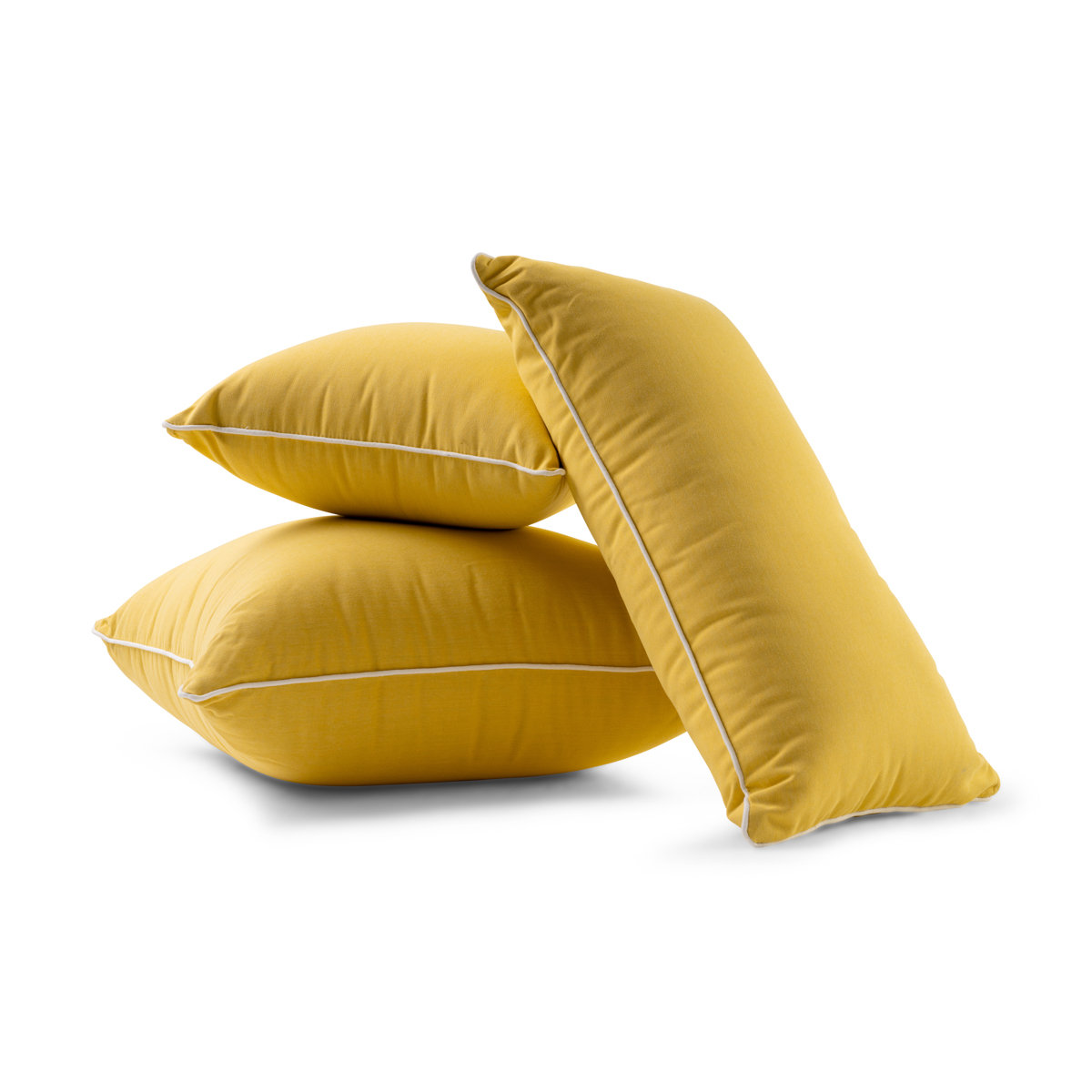 Rivie Indoor/Outdoor Throw Pillow, Yellow, 18"H x 18"W